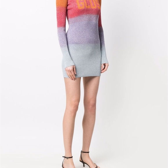 GCDS Ribbed Knit Bodycon Dress - Picture 7 of 9